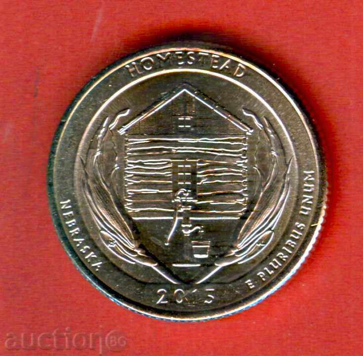 ΗΠΑ Η.Π.Α. Έκδοση 25 σεντ 2015 P NEBRASKA NEW UNC