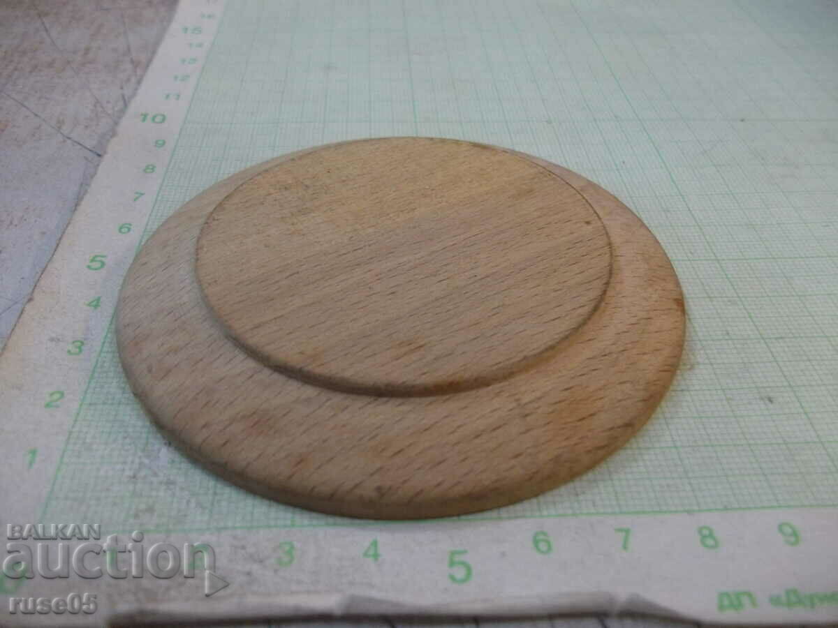 A wooden plate from Sotsa with a painted girl in Bulgarian. costume - 5