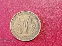 1956 5 franci Africa de Vest franceză