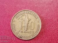 1959 10 franci Africa de Vest