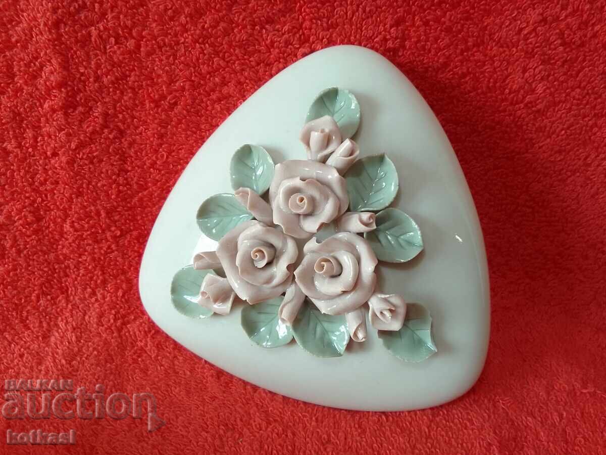 Old Bulgarian porcelain jewelry box, Bulgaria, without chips - 6 Old Bulgarian porcelain jewelry box, Bulgaria, without chips - 6