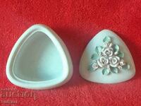 Old Bulgarian porcelain jewelry box Bulgaria