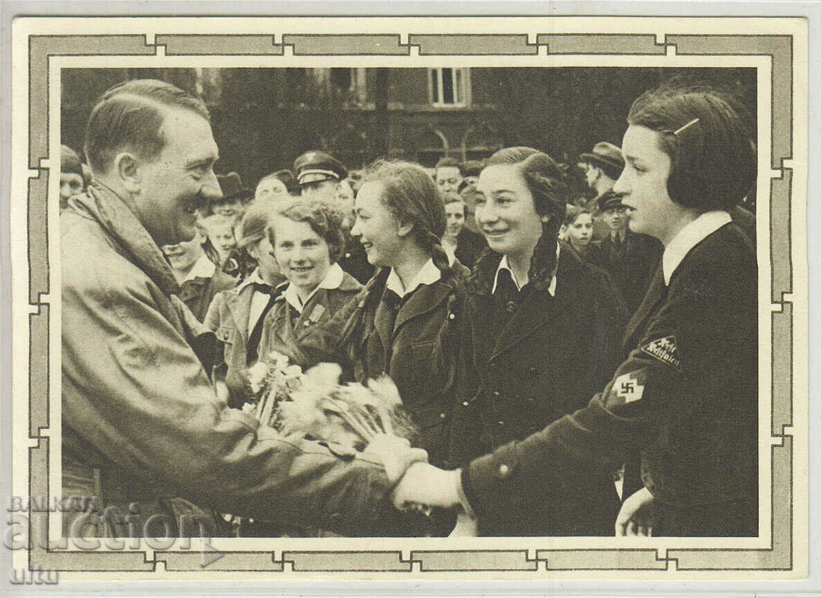 Πρωτότυπη κάρτα Τρίτο Ράιχ Αδόλφος Χίτλερ