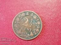 1877год  2 1/2 цента