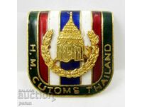 Митница-Тайланд-Тайландски митници-Рядък знак-Емайл