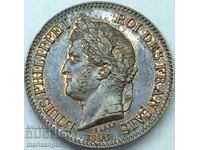 ПРОБА 2 сантима 1842 Франция Луи Филип - рядка и скъпа