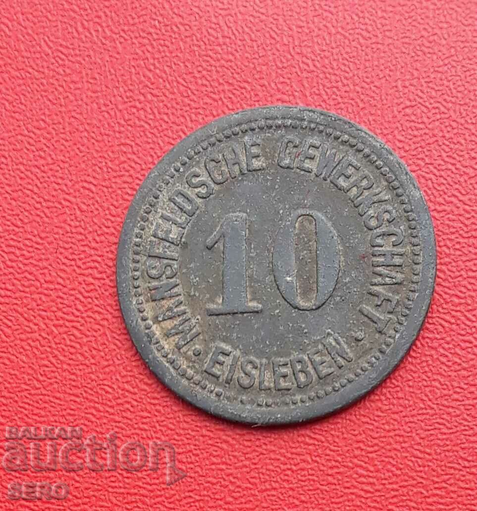 Γερμανία-Σαξονία-Eisleben-10 Pfennig 1918