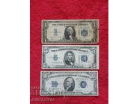 USA set 10/5/1 dollar 1934