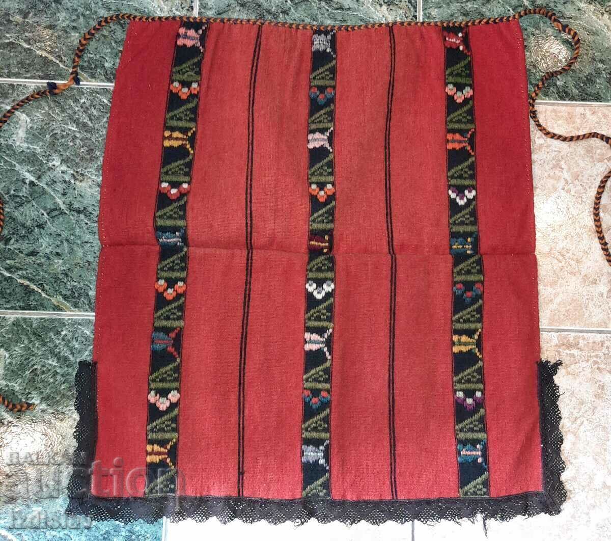 Auction Old woolen woven apron Auction Old woolen woven apron