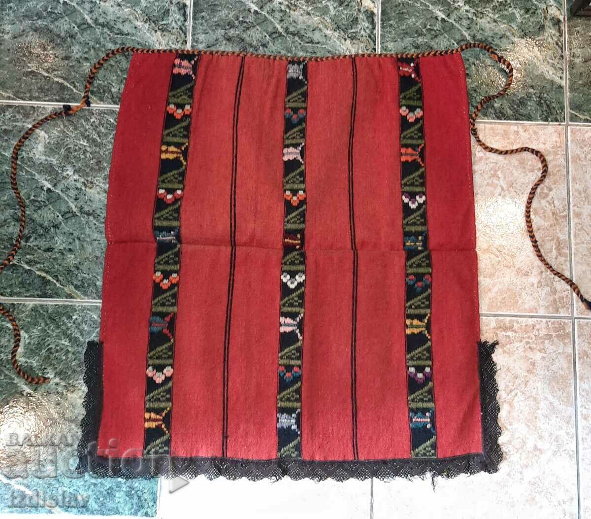 Old woolen woven apron