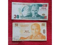 Turkey 50 /20 new lira 2005