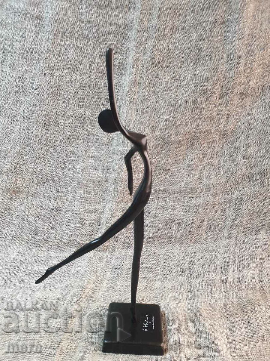 Auction  Bronze metal author's sculpture