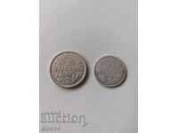 Сребърни монети от 1882 г. 1 и 2лв.