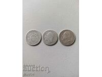 3 ασημένια νομίσματα 50 λεπτών. 1883 1891 και 1913