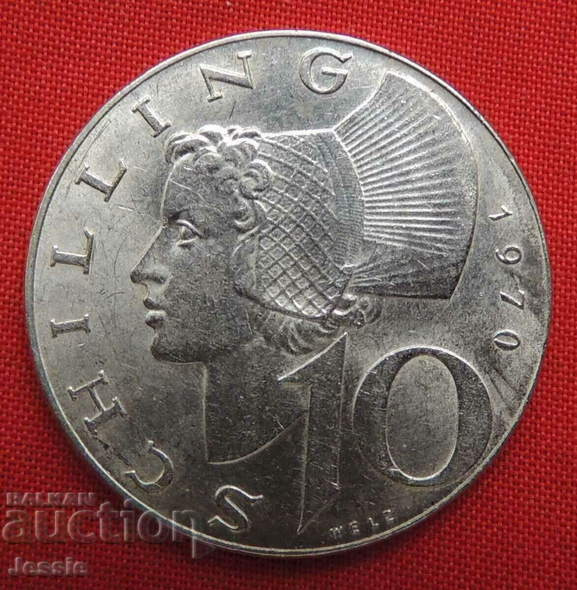 10 Schilling Austria Silver 1970