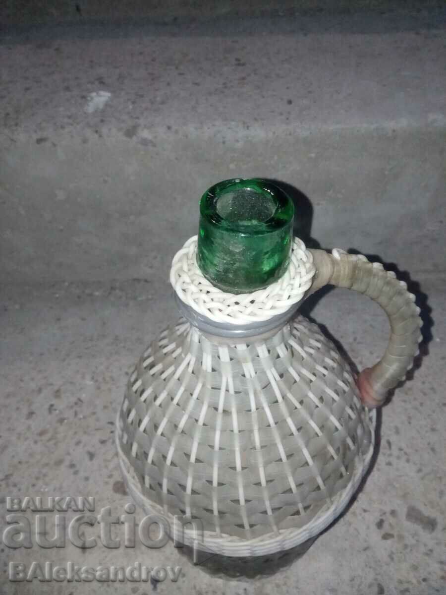 Sots damajana of colored green glass - 5 Sots damajana of colored green glass - 5