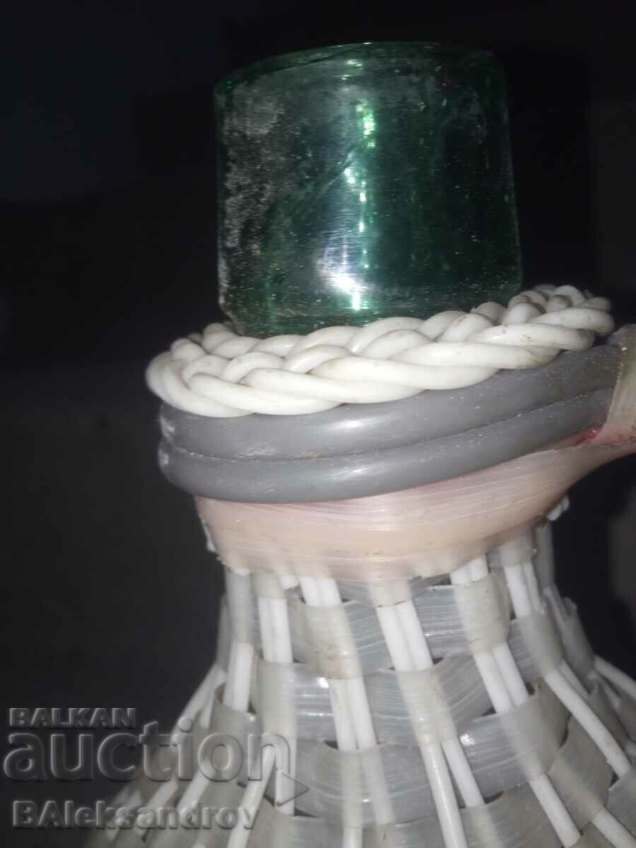 Sots damajana of colored green glass - 6 Sots damajana of colored green glass - 6