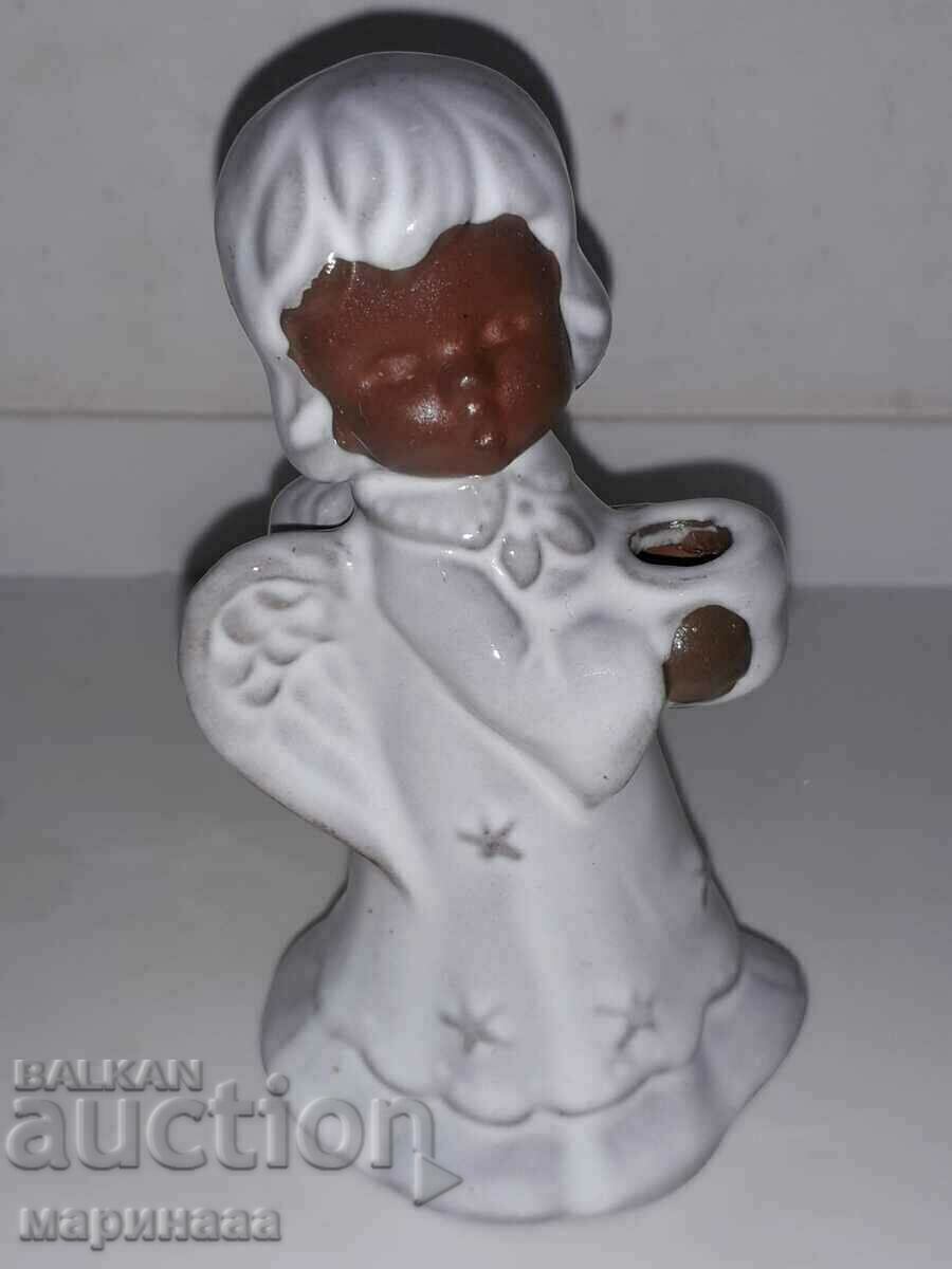 FIGURINE. CANDLESTICK. CERAMICS, GLAZES FIGURINE. CANDLESTICK. CERAMICS, GLAZES