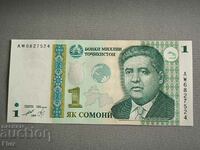 Банкнота - Таджикистан - 1 сомони UNC | 1999г.