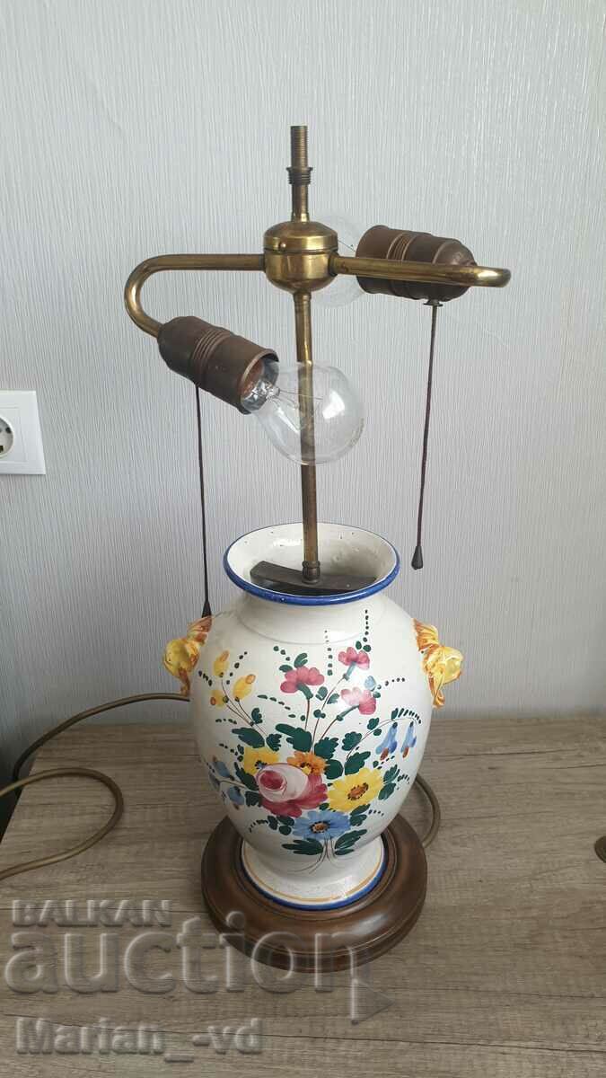 Auction German porcelain night lamp Auction German porcelain night lamp