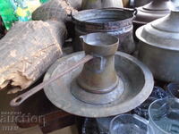 large tinned copper pot, 250 dl.,