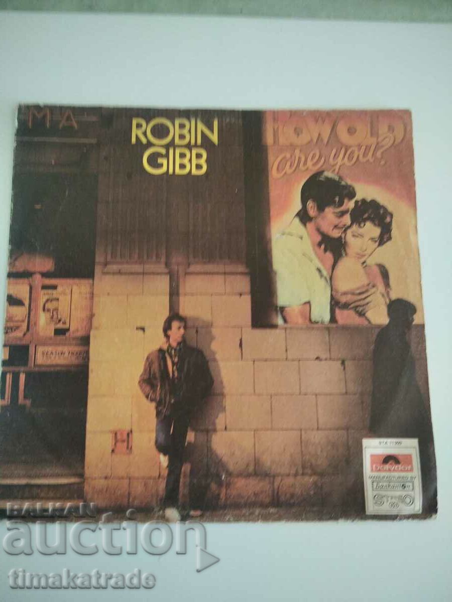 Plate BTA 11309 Robin Gibb. "How old are you?"