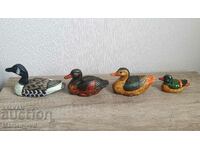 Four ducks hand painted