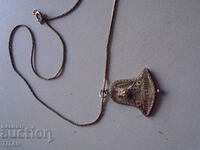 stylish silver necklace, pendant