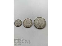 3 τεμ. Ασημένια βασιλικά νομίσματα του 1930