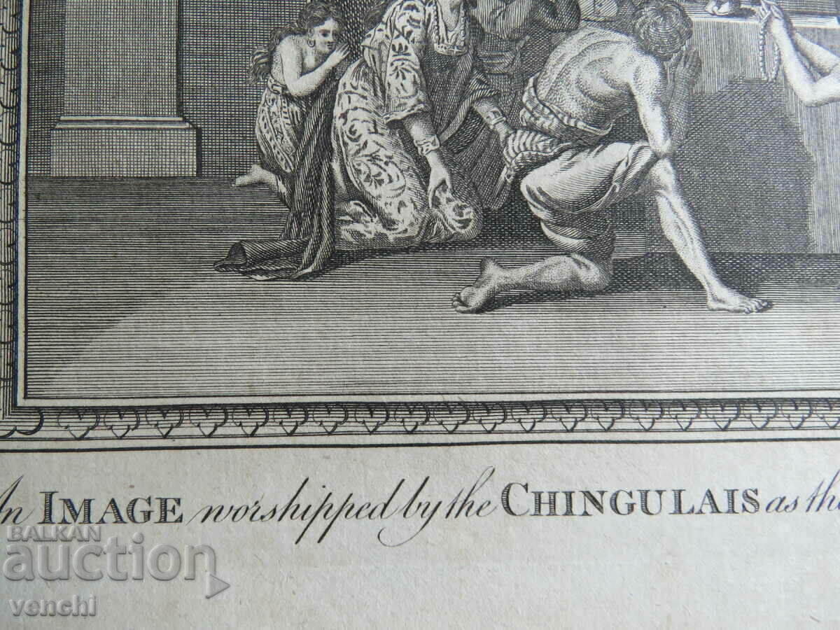 1729 - GRAVURĂ - MAURICE - ZEUL GANESH - CEYLON - ORIGINAL - 5