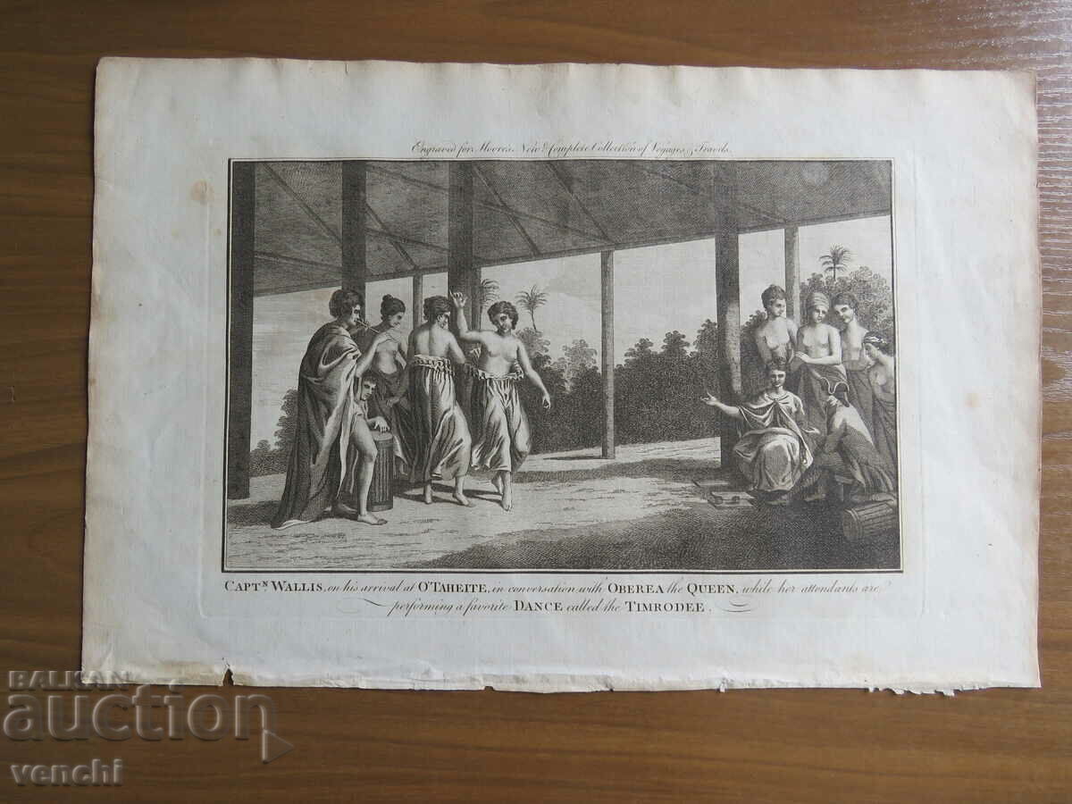 1767 - GRAVURĂ - MAURICE - TAHITI - ORIGINAL