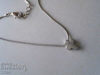 silver? designer necklace, pendant, 40 cm.