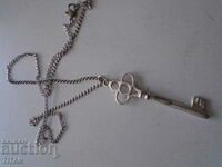 silver? designer necklace, pendant, 50 cm.