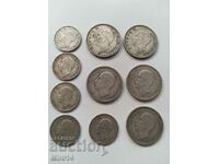 10 τεμ. Βασιλικά ασημένια νομίσματα 1930