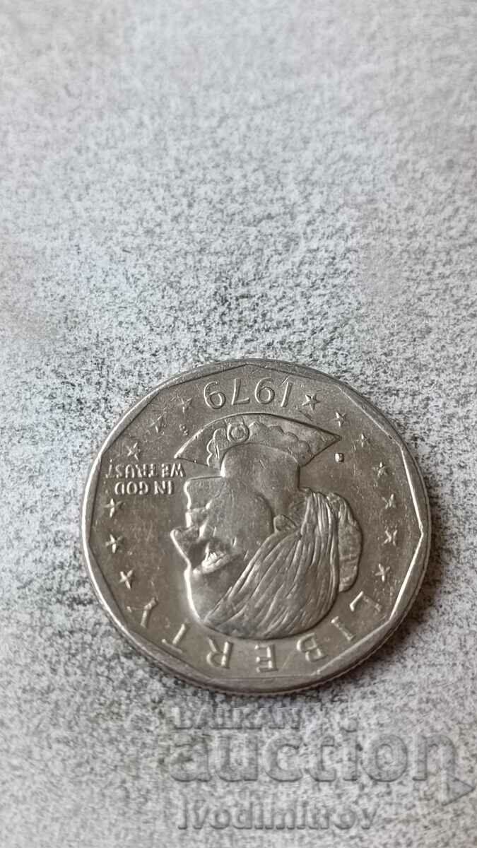 US $1 1979 D Susan B. Anthony Dollar with price 2.75 BGN | € 1.41 US $1 1979 D Susan B. Anthony Dollar with price 2.75 BGN | € 1.41