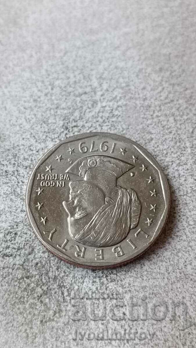 US $1 1979 D Susan B. Anthony Dollar with price 2.75 BGN | € 1.41