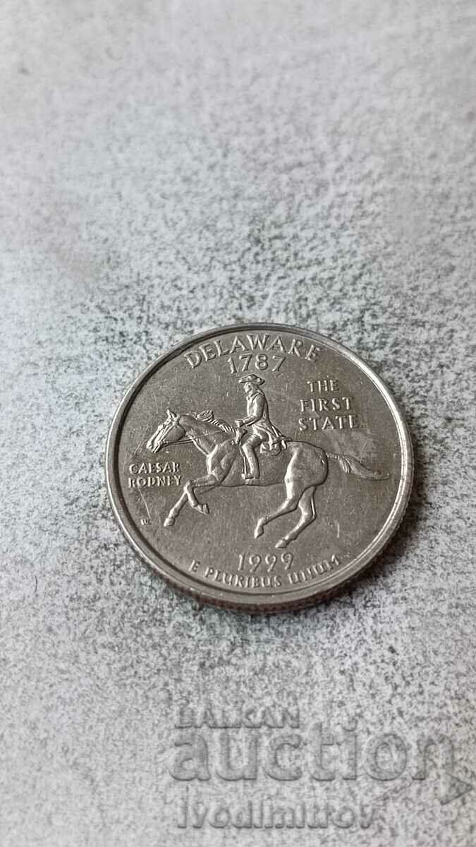 SUA 25 de cenți 1999 P Delaware