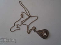 designer delicate pendant, necklace, 65 cm.