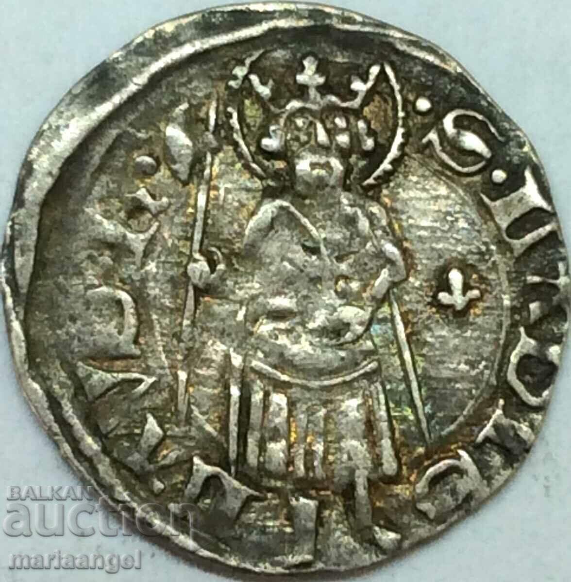 Ungaria 1 denar Ludovic I argint - mic și rar