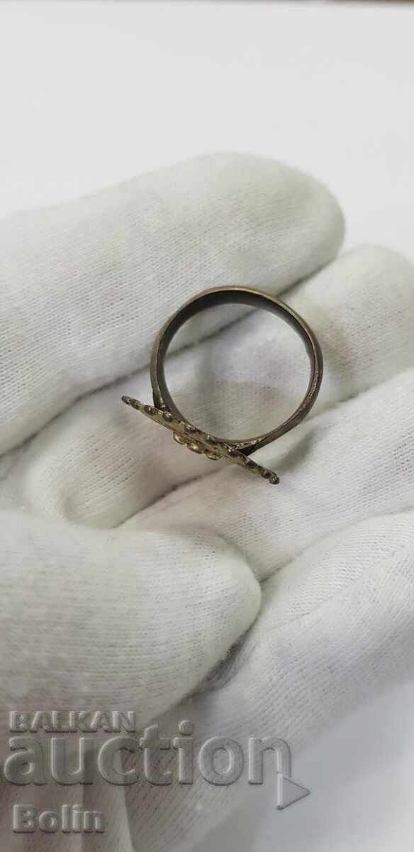 Delivery of A rare 19th century silver gilt revival ring Delivery of A rare 19th century silver gilt revival ring