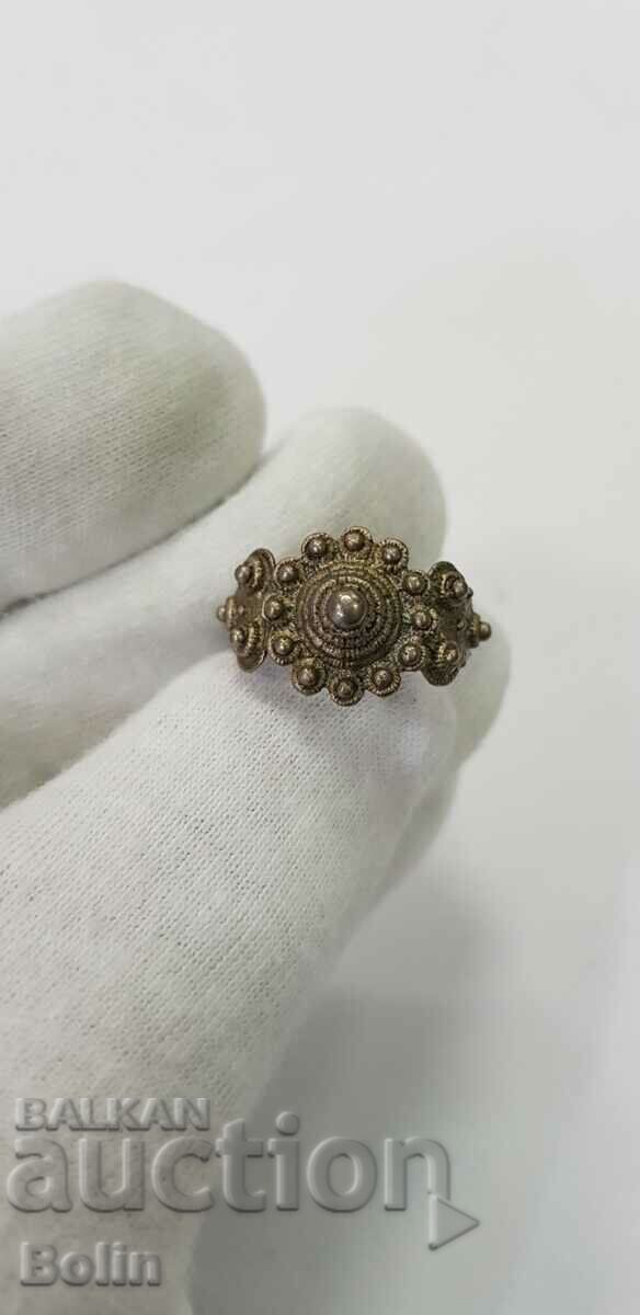 A rare silver Renaissance ring 19-20th century