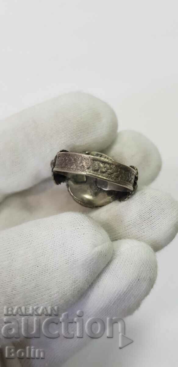 A rare silver Renaissance ring 19-20th century - 5