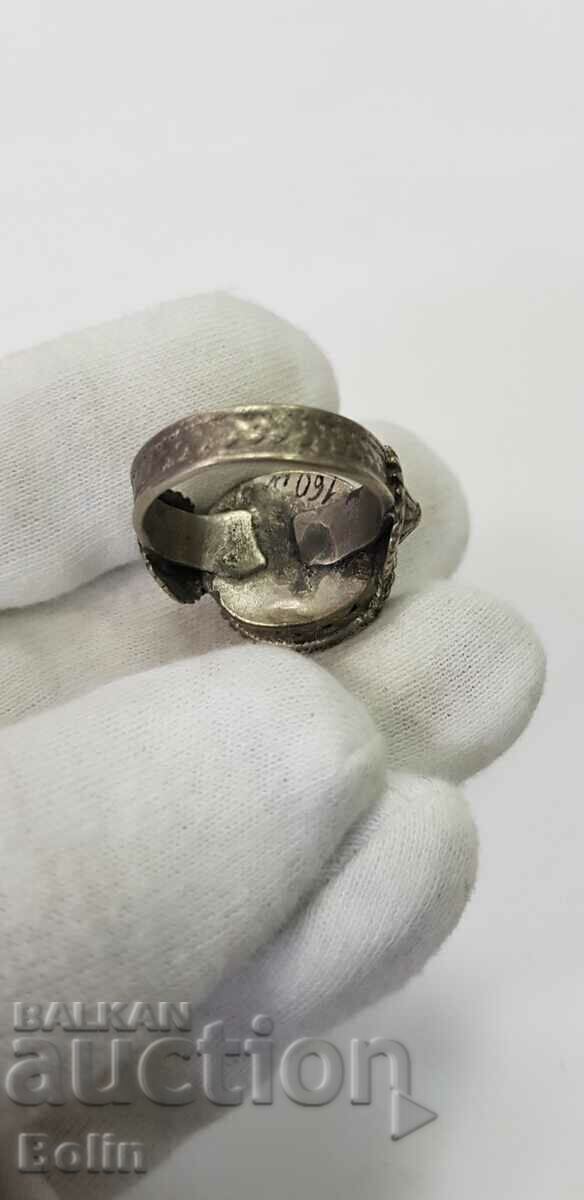 A rare silver Renaissance ring 19-20th century - 6