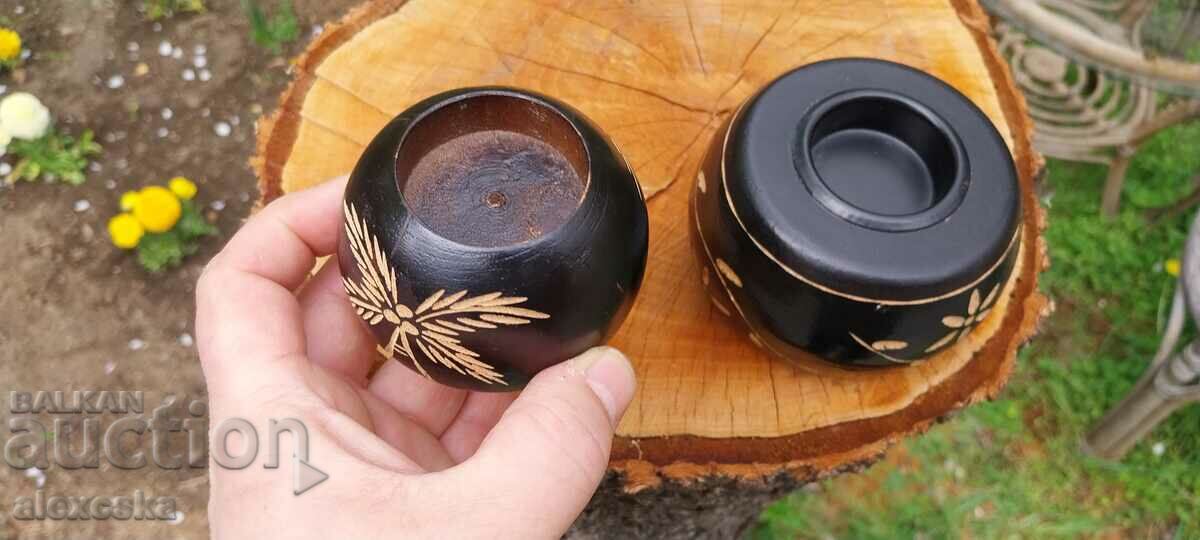 Auction A set of wooden candlesticks Auction A set of wooden candlesticks