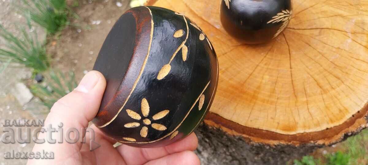 A set of wooden candlesticks - 6 A set of wooden candlesticks - 6