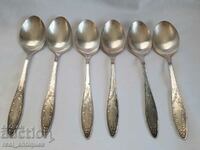 Set of silver plated spoons
