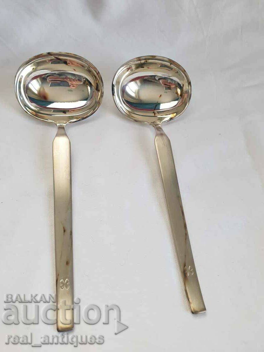 Set of silver plated ladles