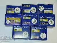 Capsule pentru monede Lindner - pachet de 10 - 34 mm