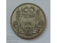 100 лева сребро България 1934 -  сребърна монета #89