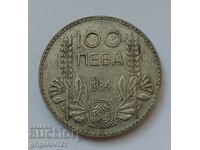 100 лева сребро България 1934 -  сребърна монета #90